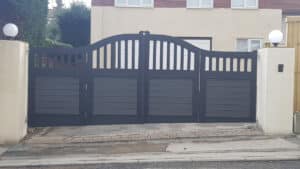 solid oak gates painted