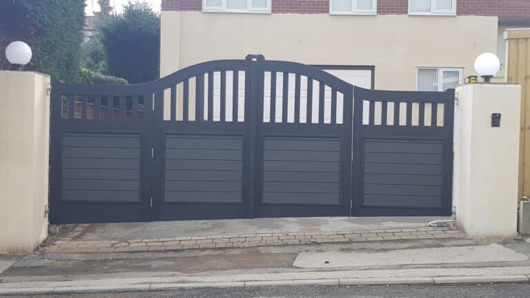 solid oak gates painted