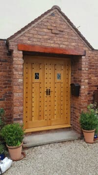 solid oak entrance door