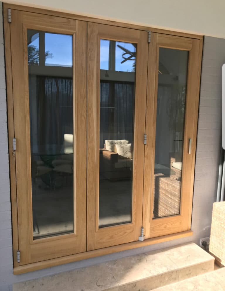 solid oak bifold doors