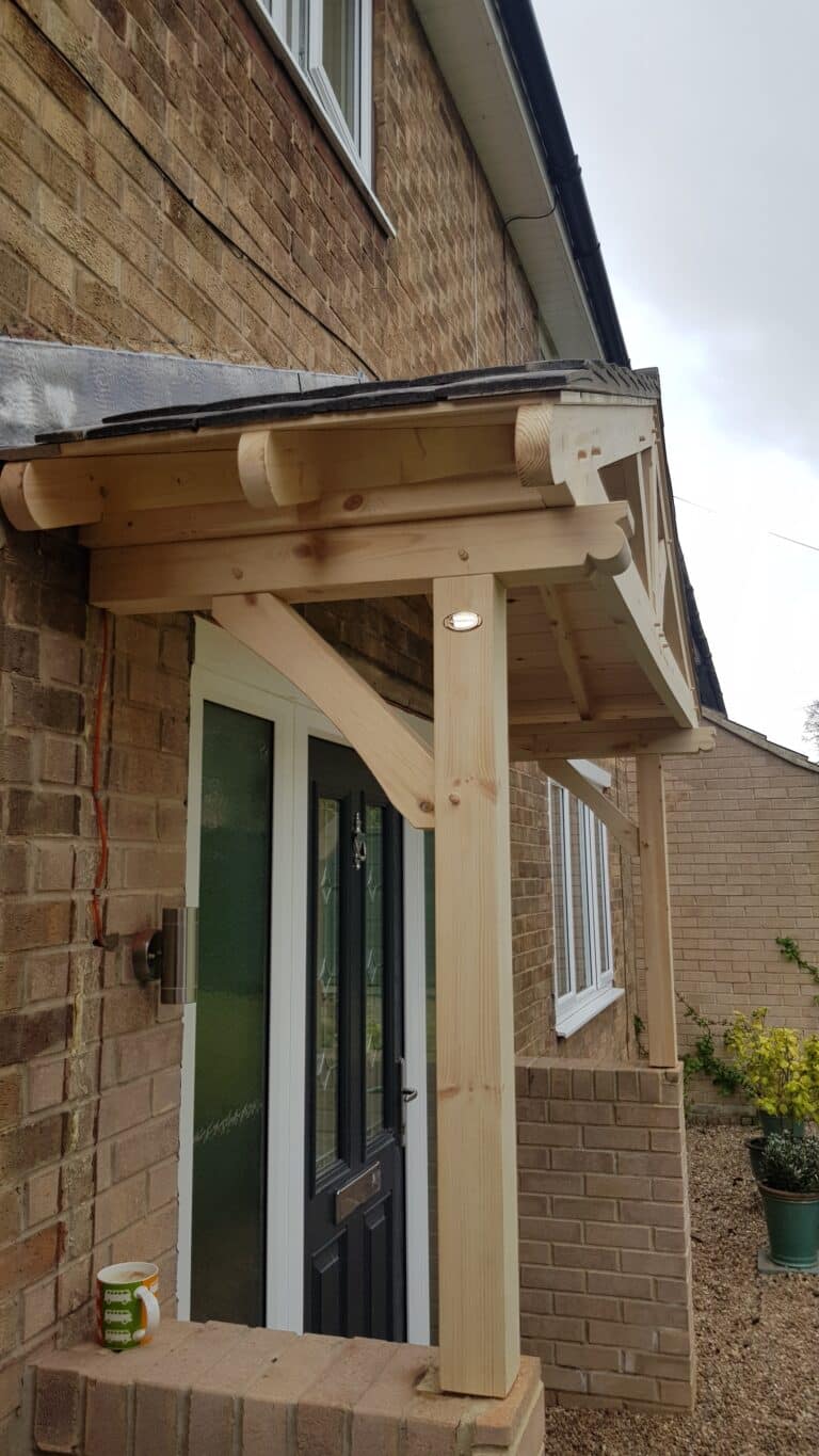 solid oak door canopy