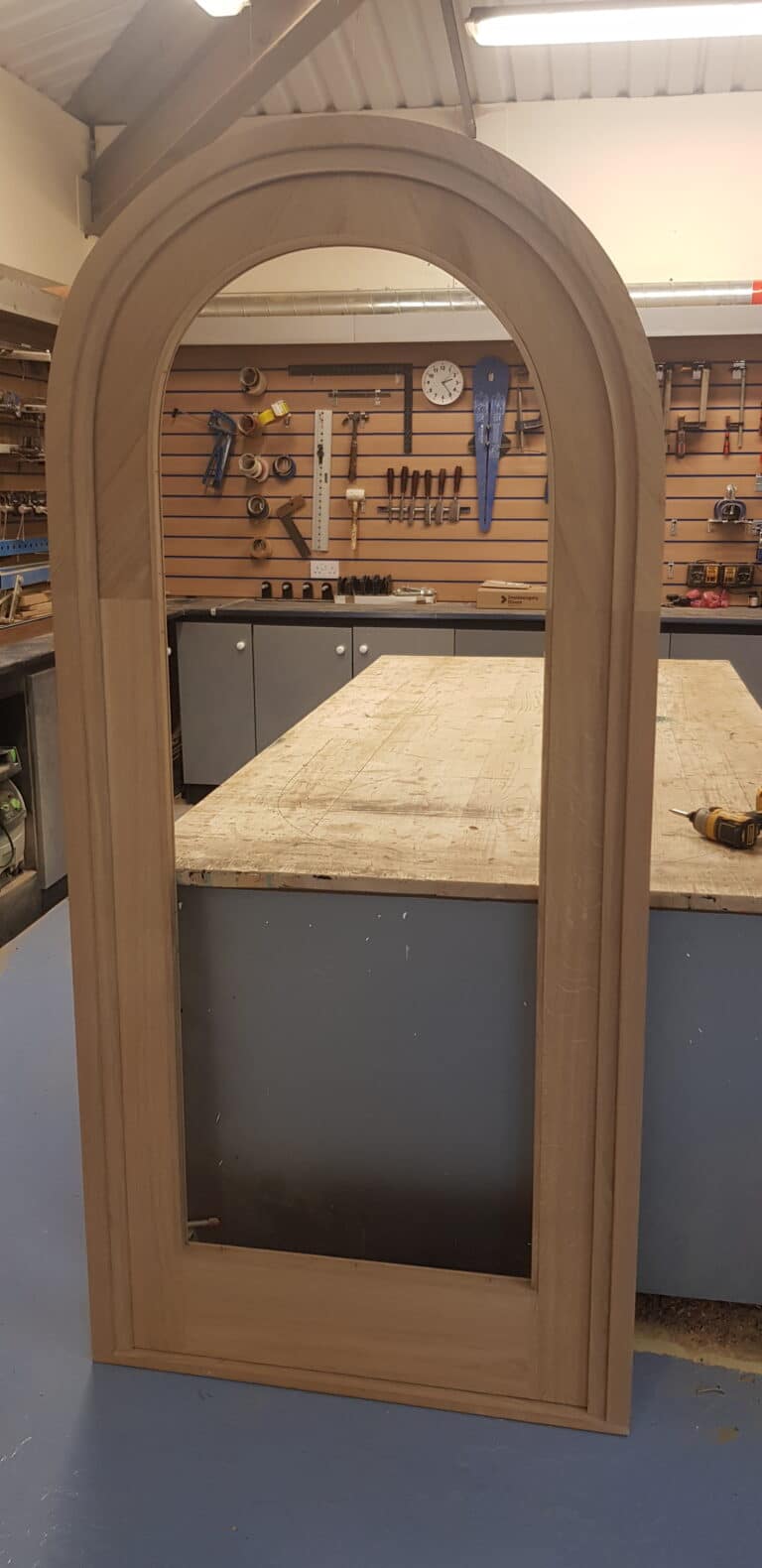solid oak interior door curved