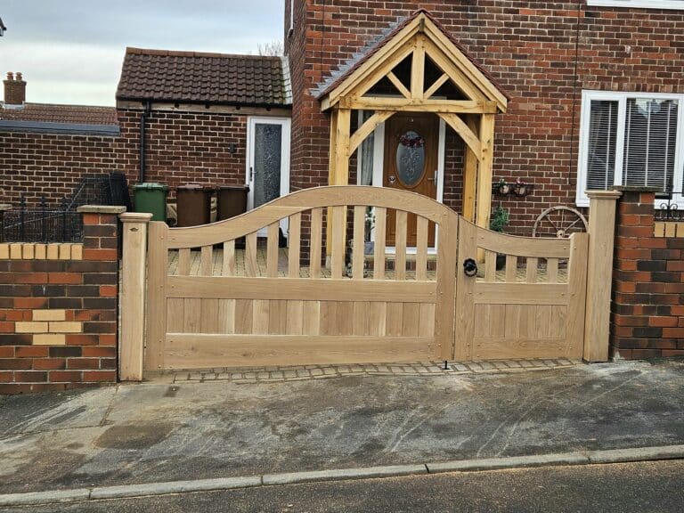 solid oak gate