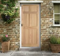 6 Panel external oak door