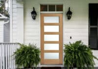 Vancouver external oak door glazed