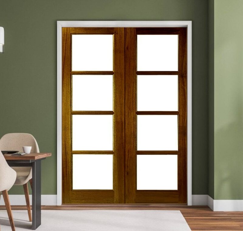 Regal oak internal French door set