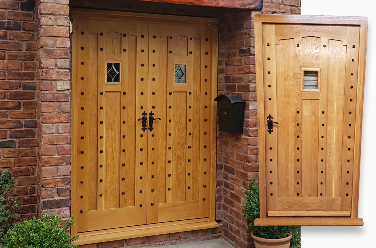portland external oak door